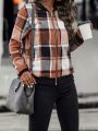 Plaid Zip Up Bomber Jacket