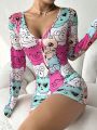 Women'S Cartoon Animal Printed Pajamas