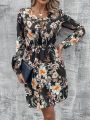 Floral Printed Long Sleeve Dress