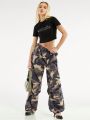 Forever 21 Women's Camouflage Print Drawstring Pants