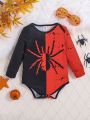 Baby Boy Two Tone Spider Print Bodysuit