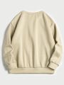 SHEIN EZwear Skeleton Print Drop Shoulder Sweatshirt