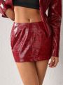 VIVANTE Faux Leather Micro Mini Skirt