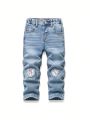 Boys' (Little) Street Style Cute Outdoor Slim Fit Stretch Jeans