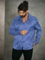 Extended Sizes Men's Plus Size Long Sleeve Button Up Shirt