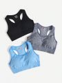 SHEIN Yoga Basic Women's Round Neck Sports Bra