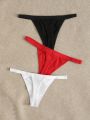 3pack Solid Thong Set