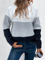 Color Block Raglan Sleeve Sweater