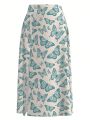 Maryam Alam Women's Butterfly Print Skirt