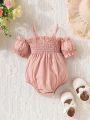 Baby Cold Shoulder Frill Trim Bodysuit