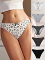 SHEIN Women'S Striped Briefs, 5pcs/Set