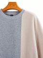 Men Two Tone Drop Shoulder Sweatshirt