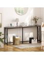 SUPERJARE 70 Inch Console Table with Outlet, Extra Long Sofa Table, Couch Table Behind Sofa, Foyer Tables