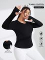 Yoga Basic Plus Size Slim Fit Sports T-shirt