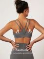 GLOWMODE FeatherFit™ Heart Centered Strappy Sports Bra Light Support