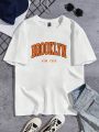 SHEIN Extended Sizes Men Plus Letter Graphic Tee