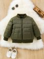 Baby Girl Zip Up Puffer Bomber Jacket