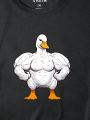 Men's Plus Size Duck Printed T-shirt