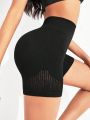 Yoga Basic Hollow Out Scrunch Butt Sports Shorts