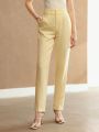 MOTF PREMIUM WEAVE WOMEN'S HIGH WAIST PLEATED SUIT PANTS