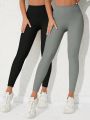 Yoga Basic Women's Solid Color Sports Leggings