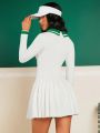 SHEIN VARSITIE Tennis   Basic   Pleated   With   Dress