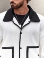 Manfinity LEGND Men Contrast Trim Drop Shoulder Jacket