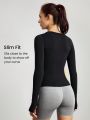 GLOWMODE Round Neck Long Sleeve Sports T-Shirt