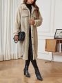 Women's Autumn Winter Lamb Wool Single-breasted Coat Outwear Mommy And Me Matching Outfits (3 Pieces Sold Separately)