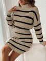 SHEIN Frenchy Striped Panasonic Skinny Dress