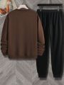 Men's Large Size Round Neck Sweatshirt Suit