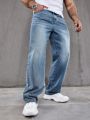 Manfinity Men's Solid Slim Fit Jeans