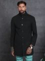 SHEIN Men Single Breasted Overcoat