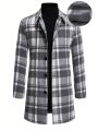 Manfinity Men's Plaid Woolen Coat