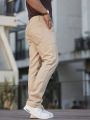 Men Slant Pocket Straight Leg Jeans