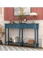 Console Table Sofa Table with Storage for Entryway with Drawers and Shelf