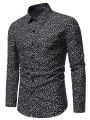 SHEIN Men's Long Sleeve Shirt With All-over Print