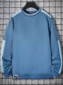 Teenage Boys' Round Neck Long Sleeve Colorblock Sweatshirt Sports Shirt