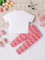 Baby Girl Floral Print Tee & Pants