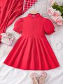 Chinese Style Qipao Dress Costume For Baby Girls' Suitable For Outdoor Photoshoot And Social Media Posts