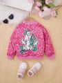 SHEIN Young Girl Unicorn Print Bomber Jacket