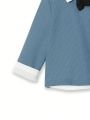 SHEIN Baby Boys Bow Front 2 In 1 Tee & Pants