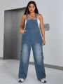 SHEIN ICON Plus Size Denim Jumpsuit