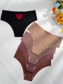 5pack Heart Print No Show Panty