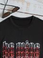 1pc Women Valentine's Day Letter Printed T-Shirt