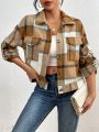 Women's Colorblock Plaid Jacket