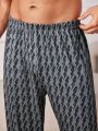 Men's Printed Lightning Pattern Home Wear Long Pants