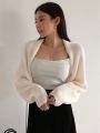 DAZY Women's Loose Solid Color Open Front Casual Cardigan