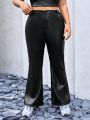 SHEIN Coolane Plus Size High Waisted Flared Pants