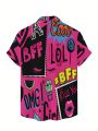 Men'S Graffiti Printed Shirt